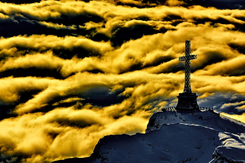 cross sunset silhouette